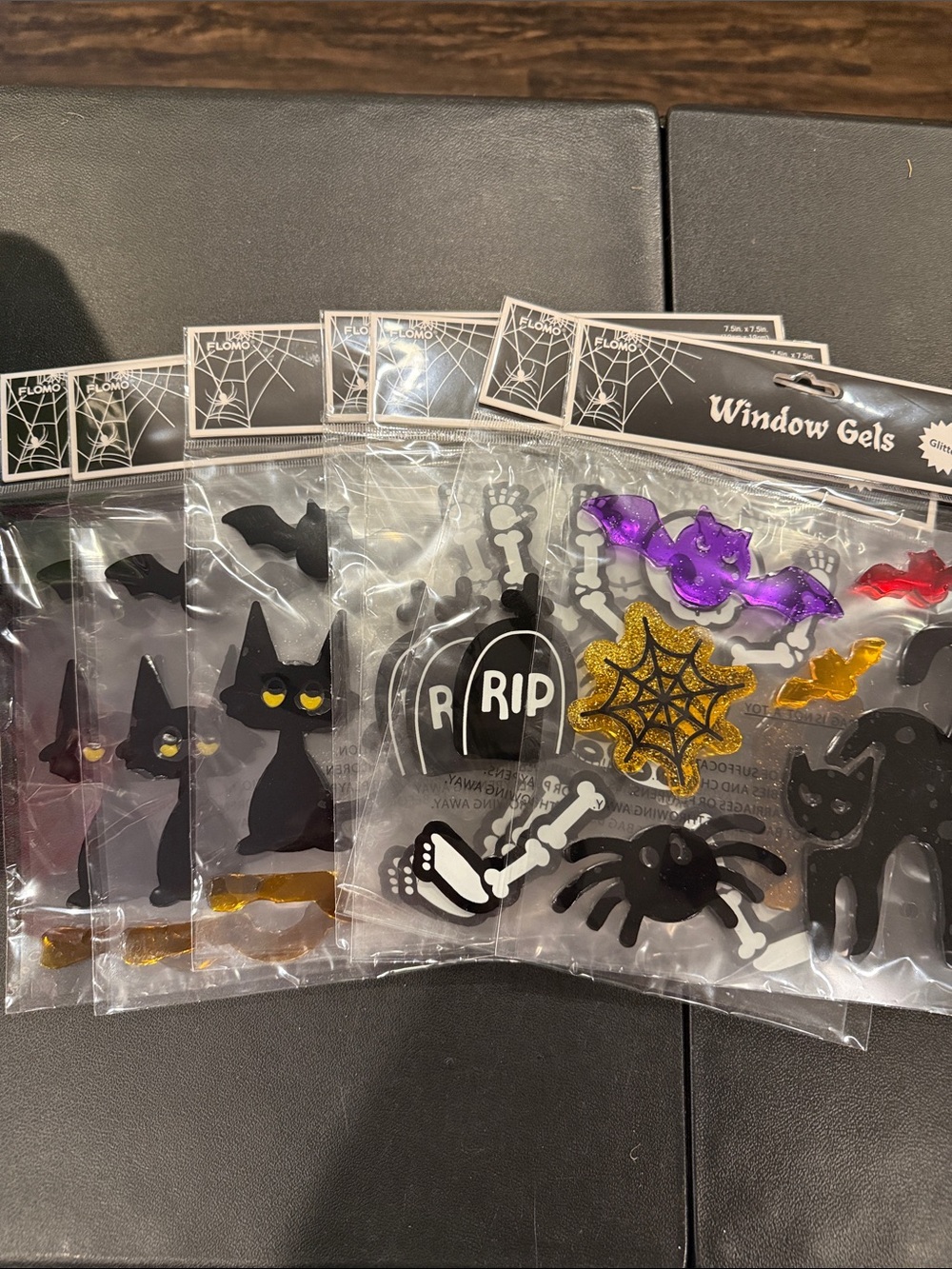 10 Pack of Halloween Window Stick Gels - Assorted Styles - $8